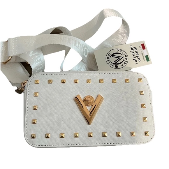 Valentino Orlandi White and Gold Crossbody Bag - Picture 4 of 8
